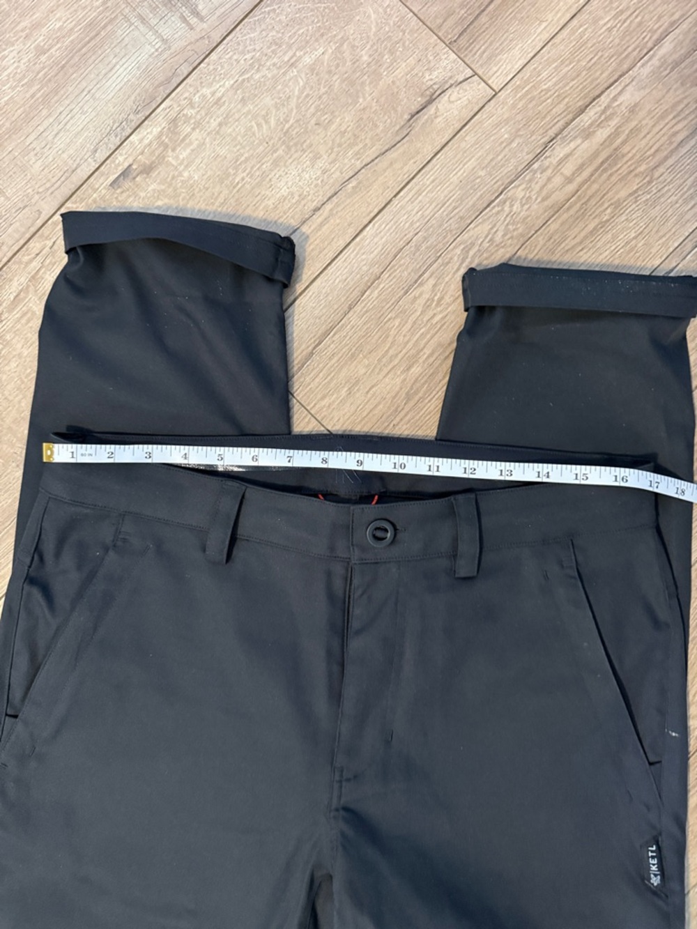 Men's Black Stretch Chino Pants size M - 32 (slim fit) worn only 1 time. - Picture 4 of 6